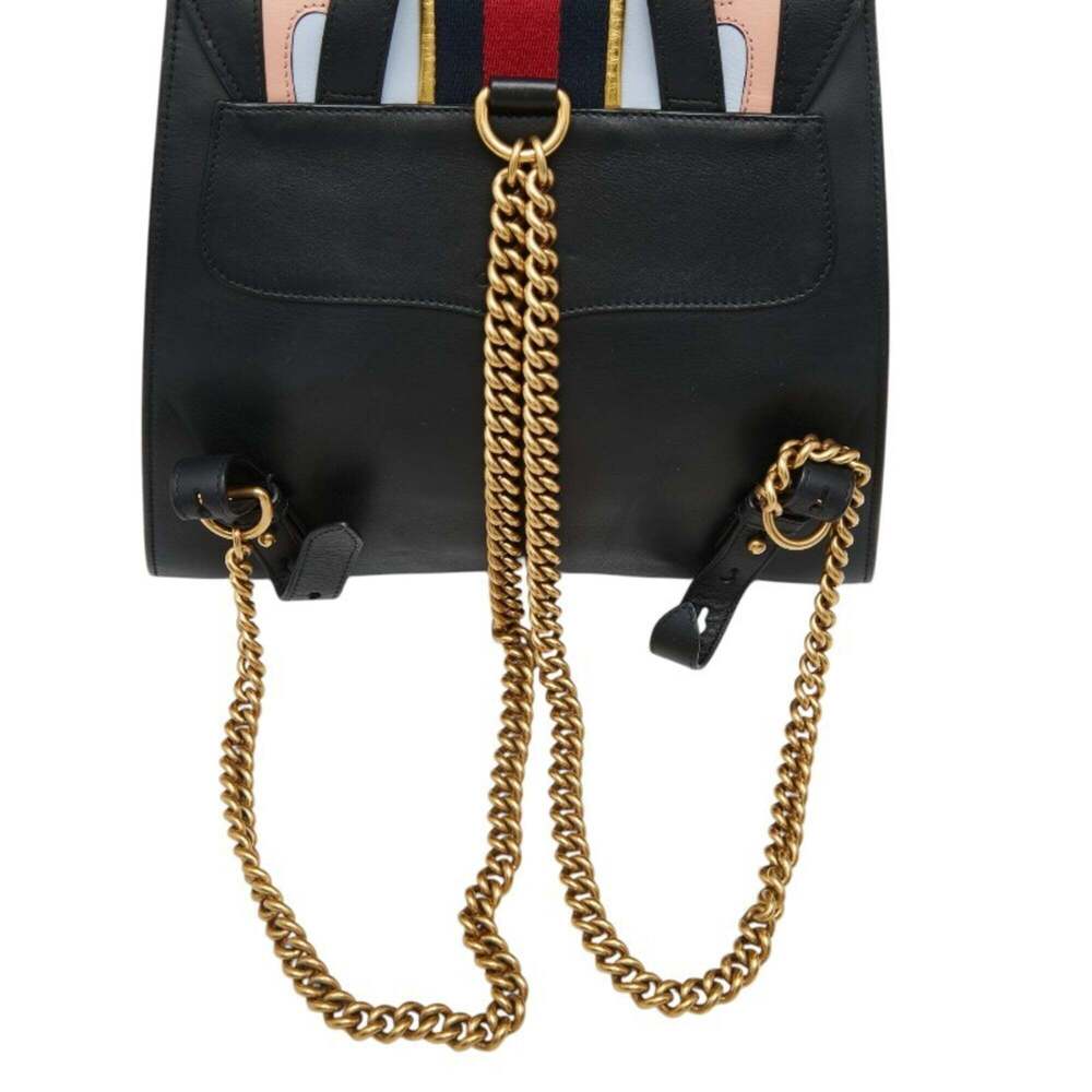 GUCCI Black Leather GG Marmont Backpack - Picture 8 of 14